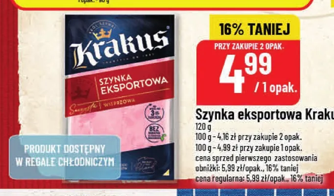 Szynka eksportowa Krakus promocja w POLOmarket