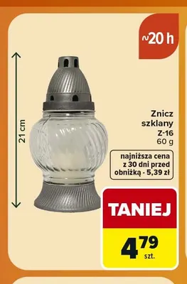 Znicz szklany Z-16 promocja w Carrefour Express