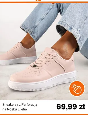 Sneakersy z perforacją na nosku Elletia promocja w Born2be
