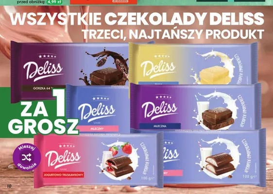 Czekolada biała Deliss promocja w Dino