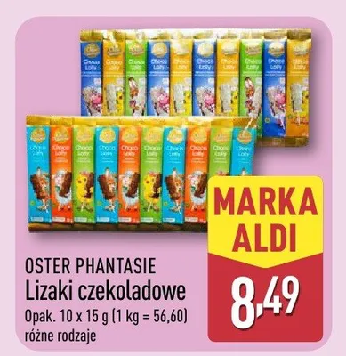 Lizaki czekoladowe promocja w Aldi