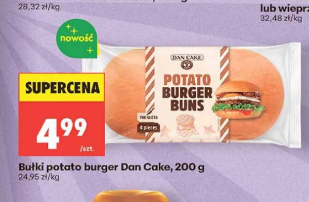 Bułki potato burger Dan Cake promocja w Biedronka