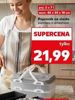 Pojemnik na ciasto piętrowy z uchwytami promocja w Kaufland