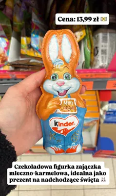 Czekoladowa figurka zajączka mleczno-karmelowa promocja w Biedronka