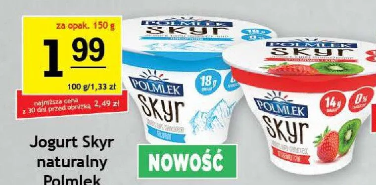Jogurt Skyr naturalny Polmlek promocja w Gram Market