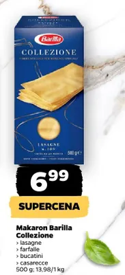 Makaron Barilla Collezione lasagne promocja w Netto