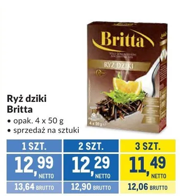 Ryż dziki Britta promocja w Makro