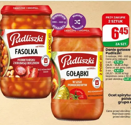 Danie gotowe Pudliszki Gołąbki w sosie pomidorowym promocja w Dino