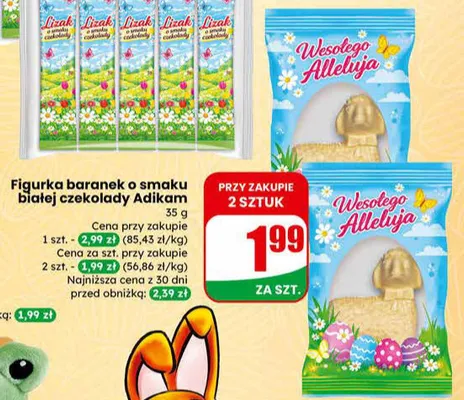 Lizaki o smaku mleczno-kakaowym promocja w Dino