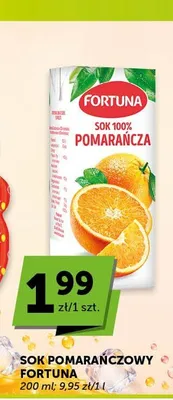 Sok pomarańczowy Fortuna 100% promocja w ABC