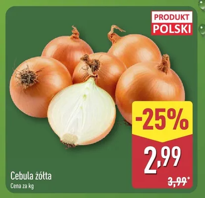 Cebula żółta polska promocja w Aldi