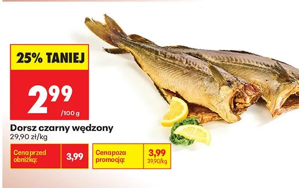 Dorsz czarny wędzony promocja w Biedronka