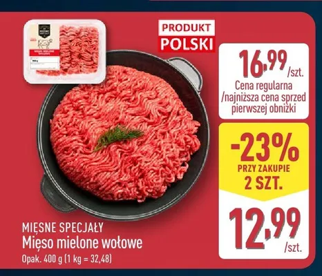 Mięso mielone wołowe Mięsne Specjały promocja w Aldi