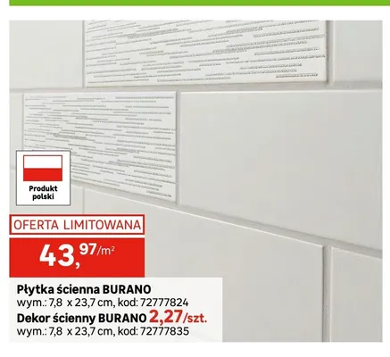 Dekor ścienny Burano promocja w Leroy Merlin