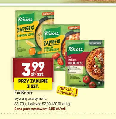 Fix Spaghetti Bolognese Knorr promocja w Avita