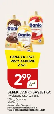 Serek danio saszetka wybrany asortyment promocja w Chata Polska