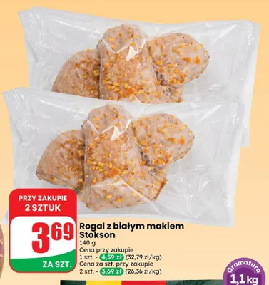 Rogal z białym makiem Stokson promocja w Dino