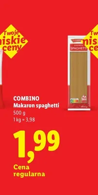 Makaron spaghetti Combino promocja w Lidl