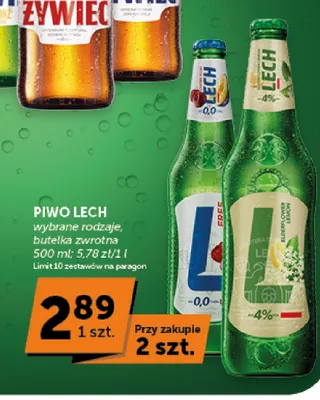 Piwo smakowe Lech Elderflower Lemon promocja w Groszek