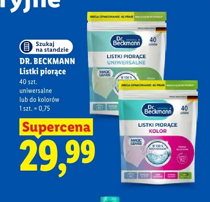 Listki piorące uniwersalne Dr. Beckmann 40-pak promocja w Lidl