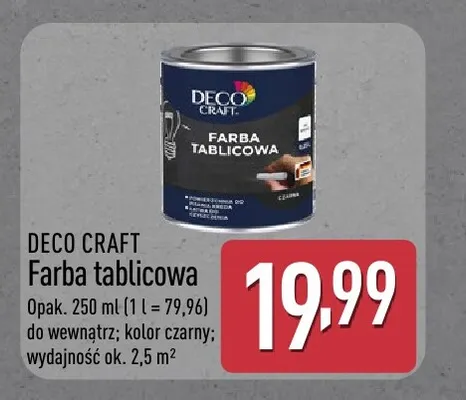 Farba tablicowa Deco Craft czarna promocja w Aldi