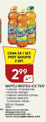 Napój Nestea Ice Tea zielona herbata truskawka-aloes promocja w Chata Polska