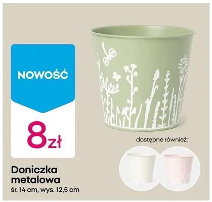 Doniczka metalowa promocja w Pepco