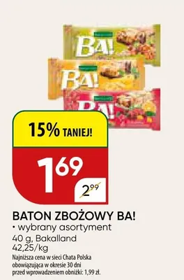 Baton zbożowy Ba! promocja w Chata Polska