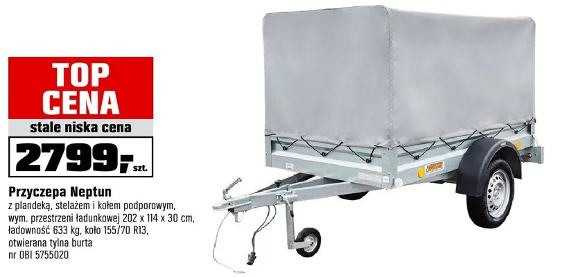 Przyczepa Neptun promocja w OBI