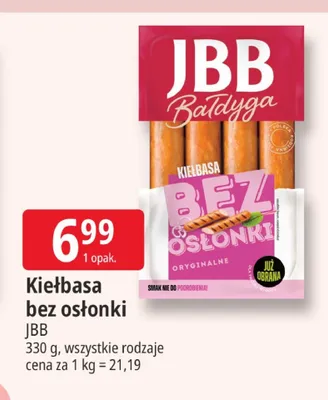 Kiełbasa bez osłonki JBB Bałdyga promocja w Leclerc