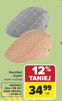 Kaszkiet męski promocja w Carrefour