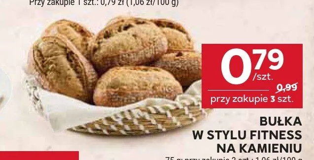 Bułka w stylu fitness na kamieniu promocja w Stokrotka