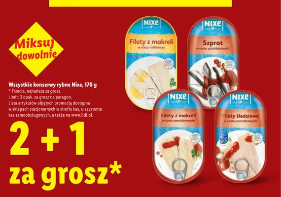 Szprot w sosie pomidorowym Nixe promocja w Lidl