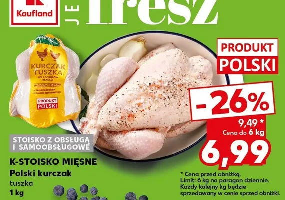 Kurczak tuszka promocja w Kaufland