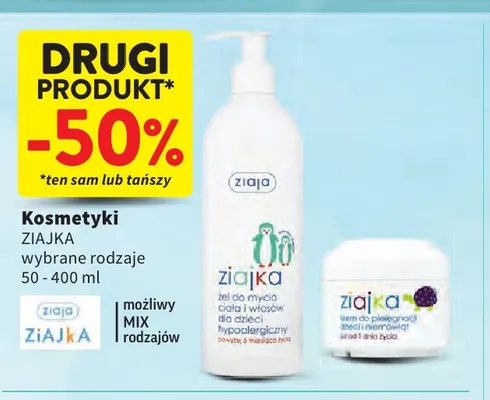 Żel do mycia ciała i włosów dla dzieci hipoalergiczny Ziajka promocja w Intermarche