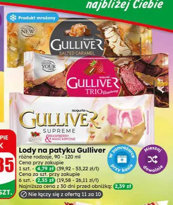 Lody na patyku Gulliver promocja w Dino