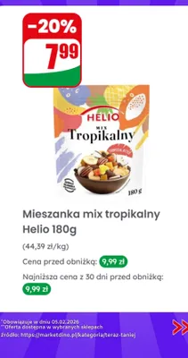 Mieszanka mix tropikalny Helio 180g promocja w Dino