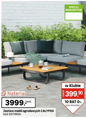 Zestaw mebli ogrodowych calypso promocja w Leroy Merlin