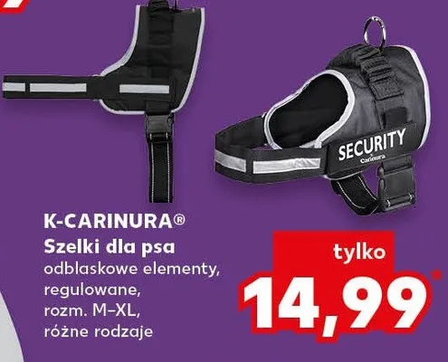 Szelki dla psa odblaskowe elementy, regulowane, rozm. M-XL promocja w Kaufland