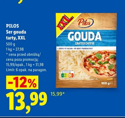 Ser gouda tarty Pilos XXL promocja w Lidl