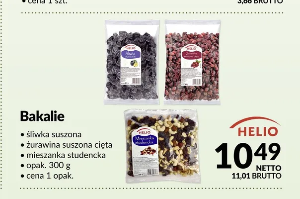 Żurawina suszona cięta HELIO promocja w Makro