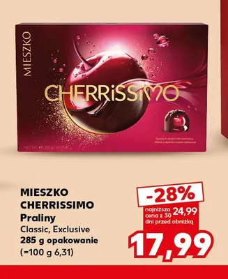Praliny Cherrissimo Exclusive Mieszko promocja w Kaufland