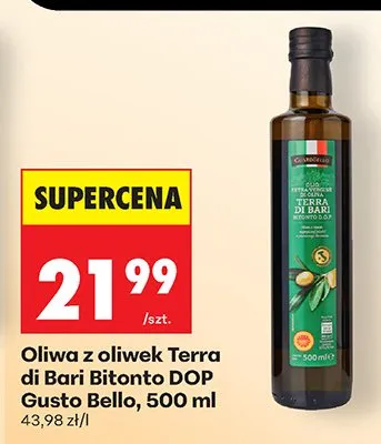 Oliwa z oliwek extra vergine Bitonto DOP Gusto Bello promocja w Biedronka