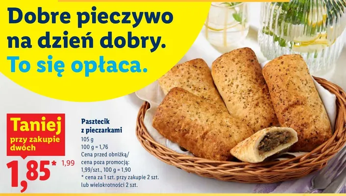 Pasztecik z pieczarkami promocja w Lidl