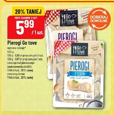 Pierogi z serem Go tove promocja w POLOmarket