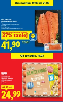 Jaja ściółkowe wielkość M klasa A promocja w Lidl