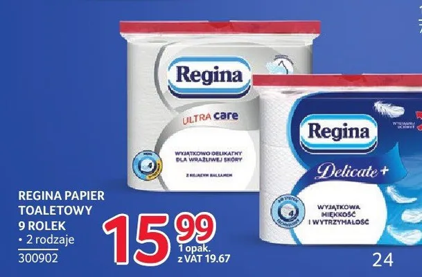 Papier toaletowy Regina Ultra Care promocja w Selgros