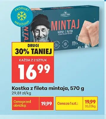 Kostka z fileta mintaja Family Fish promocja w Biedronka