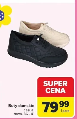 Buty damskie casual promocja w Carrefour