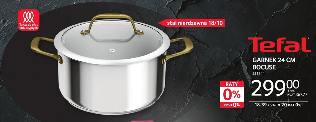 Garnek 24cm TEFAL Bocuse promocja w Selgros
